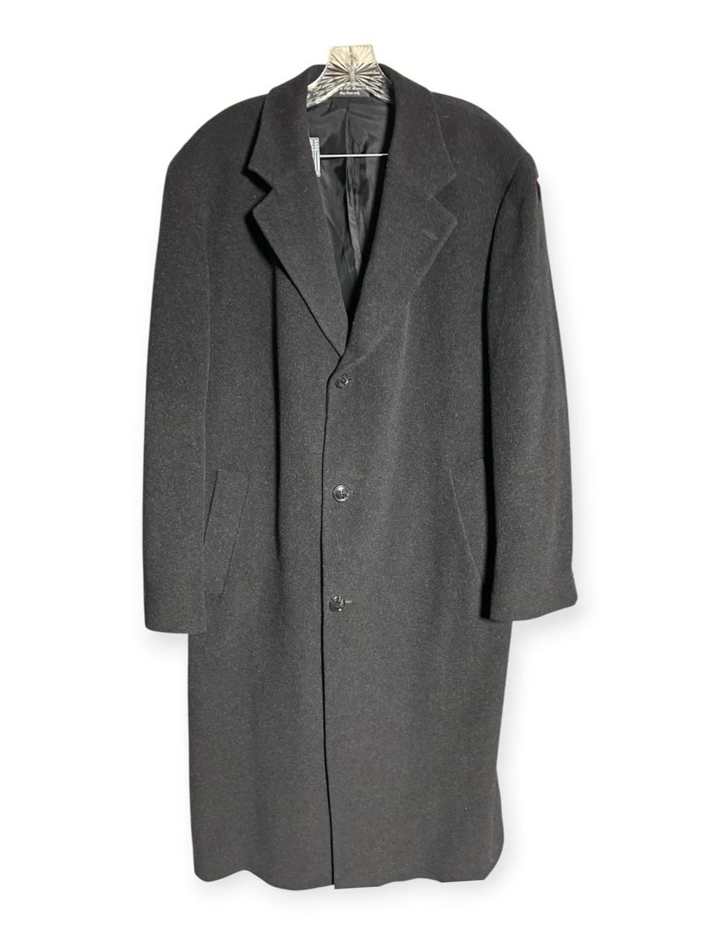 Andrew Fezza 100% Cashmere Long Overcoat - Size 44S